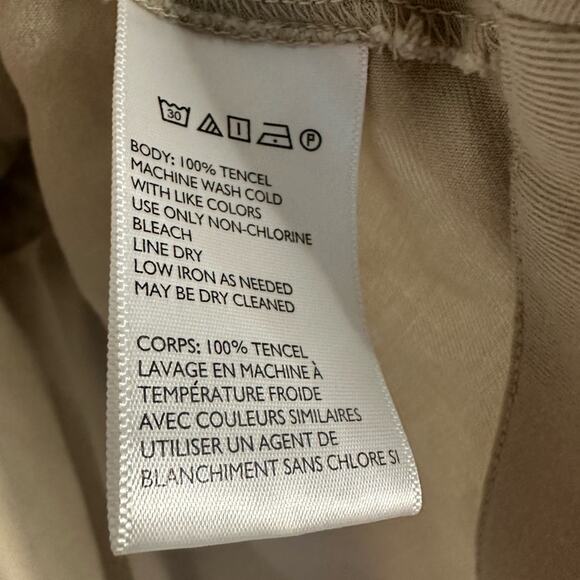 Urban Outfitters Silence+Noise Tencel Khaki Tan Jacket Baggy Boho Neutral Pocket - Picture 9 of 10